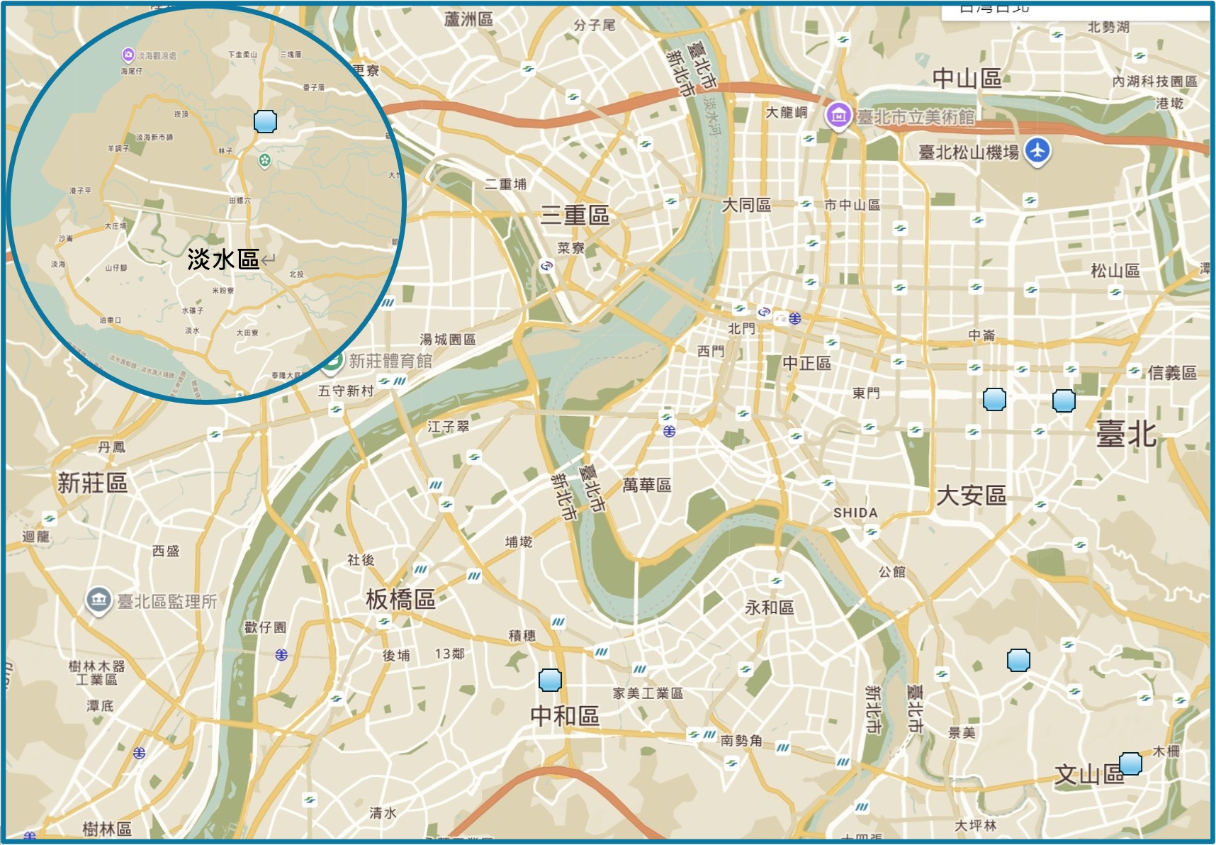 樂齡公益服務地點地圖